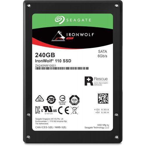  Seagate IronWolf 110 240GB NAS SSD Internal Solid State Drive ? 2.5 inch SATA Multibay RAID System Network Attached Storage, 2 Year Data Recovery (ZA240NM10001)
