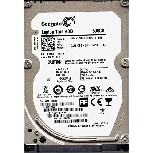  Seagate ST500LM021 P/N: 1KJ152 030 F/W: 0002SDM1 WU W62 500GB