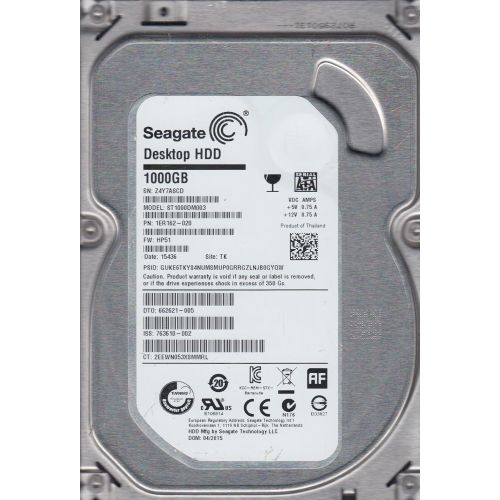  ST1000DM003, Z4Y, TK, PN 1ER162-020, FW HP51, Seagate 1TB SATA 3.5 Hard Drive