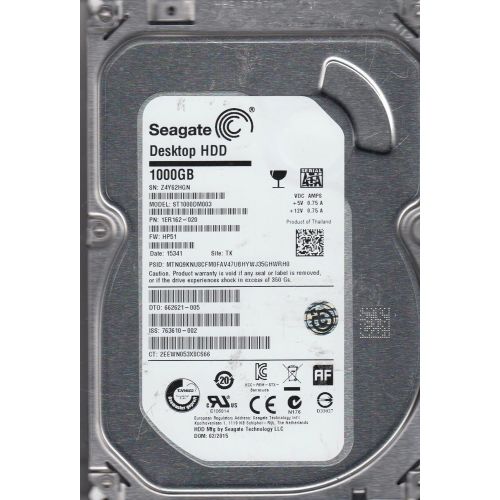  ST1000DM003, Z4Y, TK, PN 1ER162-020, FW HP51, Seagate 1TB SATA 3.5 Hard Drive