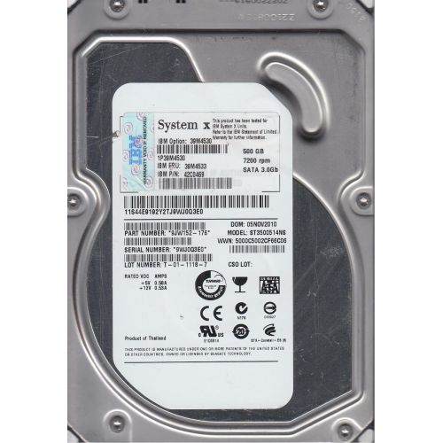  ST3500514NS, 9WJ, KRATSG, PN 9JW152-176, FW BB26, Seagate 500GB SATA 3.5 Hard Drive