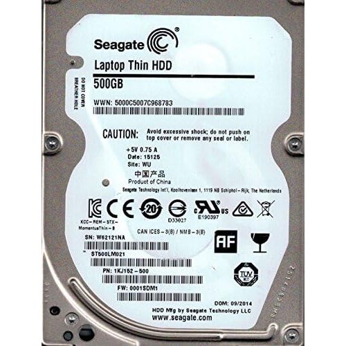  Seagate ST500LM021 SSD Hybrid P/N: 1KJ152-500 F/W: 0001SDM1 500GB WU