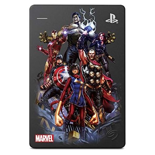  Seagate Game Drive for PS4 Marvels Avengers LE - Avengers Assemble 2?TB External Hard Drive - USB 3.0, Metallic Grey, Officially Licensed Compatibility with PS4 (STGD2000203)