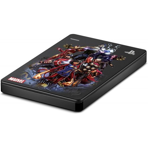  Seagate Game Drive for PS4 Marvels Avengers LE - Avengers Assemble 2?TB External Hard Drive - USB 3.0, Metallic Grey, Officially Licensed Compatibility with PS4 (STGD2000203)