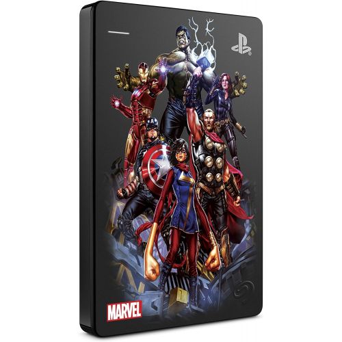  Seagate Game Drive for PS4 Marvels Avengers LE - Avengers Assemble 2?TB External Hard Drive - USB 3.0, Metallic Grey, Officially Licensed Compatibility with PS4 (STGD2000203)