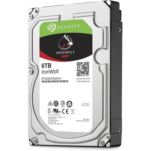  Seagate 6TB IronWolf NAS SATA 6Gb/s NCQ 128MB Cache 3.5-Inch Internal Hard Drive (ST6000VN0041)