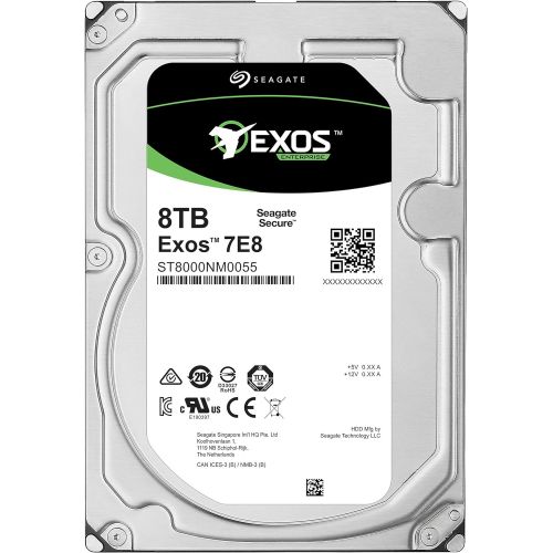  Seagate Exos 7E8 8TB Enterprise Capacity HDD 7200 RPM, 256MB Cache, SATA III 6 Gb/s Interface, 3.5 Internal Hard Drive, Crypto Chia Mining ST8000NM0055