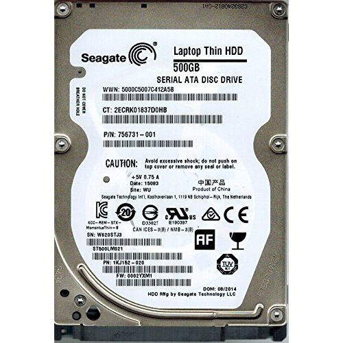  Seagate ST500LM021 SSD Hybrid P/N: 1KJ152-020 F/W: 0002YXM1 500GB WU