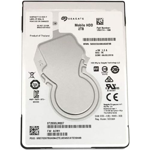  Seagate 2TB SATA 5.4K RPM 32MB 2.5IN (ST2000LM007)