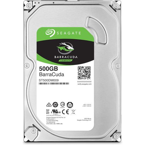  Seagate BarraCuda 500GB Internal Hard Drive HDD ? 3.5 Inch SATA 6 Gb/s 7200 RPM 32MB Cache for Computer Desktop PC (ST500DM009)