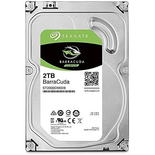  Seagate BarraCuda Internal Hard Drive 2TB SATA 6Gb/s 256MB Cache 3.5-Inch (ST2000DM008)