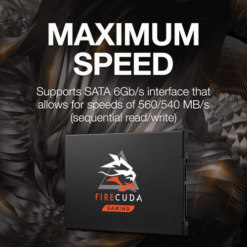  Seagate FireCuda 120 SSD 1TB Internal Solid State Drive ? SATA 6Gb/s 3D TLC for Gaming PC Laptop (ZA1000GM10001)