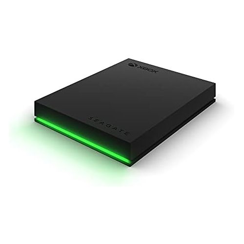  Seagate Game Drive for Xbox 2TB External Hard Drive Portable HDD - USB 3.2 Gen 1, Black with Built-in Green LED bar, Xbox Certified, 3 Year Rescue Services (STKX2000400)