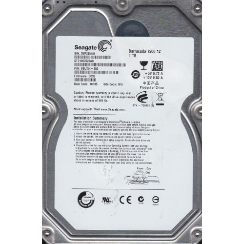  Seagate ST31000528AS 1TB Hard Drive