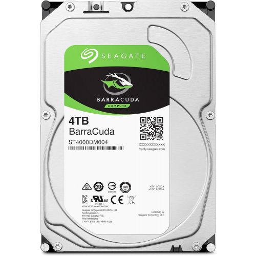  Seagate BarraCuda 4TB Internal Hard Drive HDD ? 3.5 Inch Sata 6 Gb/s 5400 RPM 256MB Cache for Computer Desktop PC Laptop (ST4000DM004)