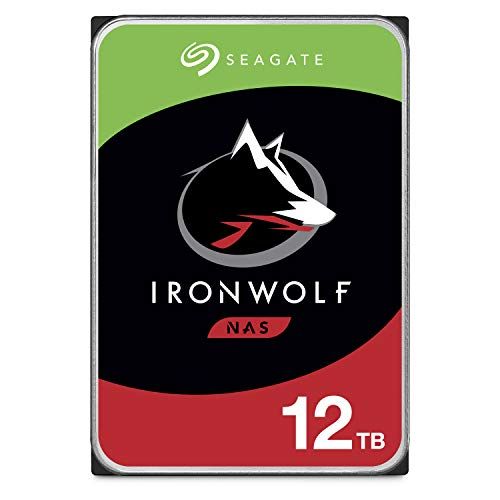  Seagate IronWolf 12TB NAS Internal Hard Drive HDD ? 3.5 Inch SATA 6Gb/s 7200 RPM 256MB Cache for RAID Network Attached Storage ? Frustration Free Packaging (ST12000VN0008)