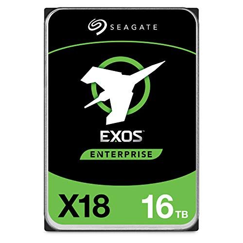  Seagate Exos X18 16TB Enterprise HDD - CMR 3.5 Inch Hyperscale SATA 6Gb/s, 7200 RPM, 512e and 4Kn FastFormat, Low Latency with Enhanced Caching (ST16000NM000J)