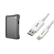 Seagate DJI Fly Drive for Drone Footage + Amazon Basics USB Type-C to USB-A Male 3.1 Gen2 Cable (3 Feet) Bundle