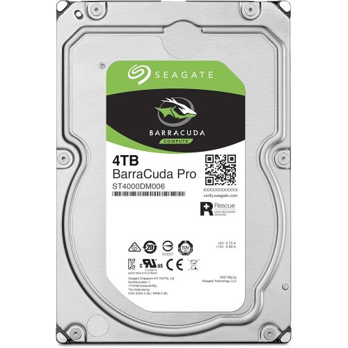  Seagate BarraCuda Pro SATA HDD 4TB 7200RPM 6Gbs 256MB Cache 3.5-Inch Internal Hard Drive for PC Desktop Computers System All in One Home Servers Direct Attached Storage (DAS) (S