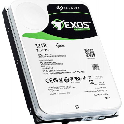  Seagate Products Seagate Exos X16 12TB 7200 RPM 512e/4Kn SATA 6Gb/s 256MB Cache 3.5-Inch Enterprise HDD (ST12000NM001G)