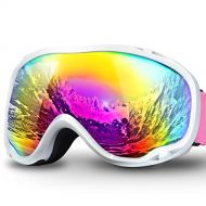 Seago Ski Snowboard Goggles Anti-Fog Snow Sports Goggles for Adult Youth, 100% UV400 Protection Helmet Compatible, OTG