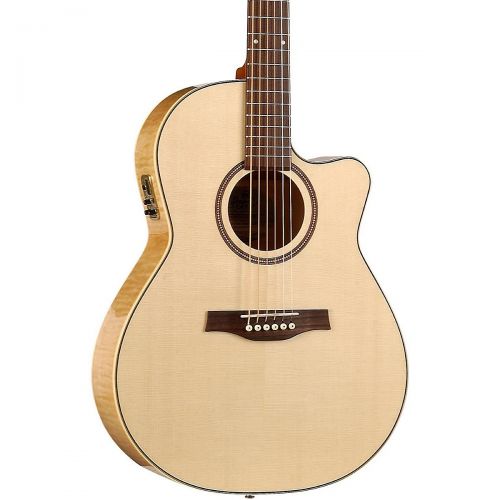  Seagull},description:The Seagull Performer Cutaway Folk QI acoustic-electric guitar features a 3-layer laminated flamed maple body and a solid spruce top for a superb blend of rich