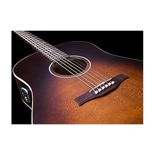  Seagull 6 String Acoustic-Electric Guitar, Right, Burnt Umber, Full (41831)