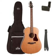 Seagull S6 Original QIT Acoustic-Electric Guitar with Seagull Dreadnought Padded Gig Bag, Seagull Tuner, and LM Strap