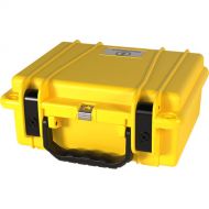Seahorse 300FP1 Single Pistol Case with?Plastic Keyed Locks?(Foam, Safety Yellow)