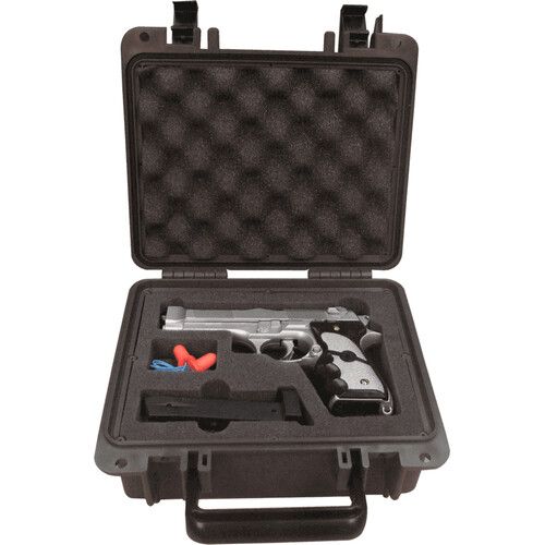  Seahorse 300FP1 Single Pistol Case with?Plastic Keyed Locks?(Foam, Safety Yellow)