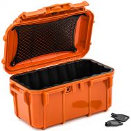 Seahorse 58 Micro Hard Case (Orange, Rubber Liner and Mesh Lid Retainer)