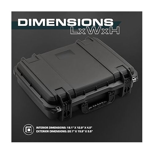  Seahorse 710 Heavy Duty Protective Dry Box Case With Accuform Foam - TSA Approved/Mil Spec / IP67 Waterproof/USA Made for Cameras, Firearms, Camping, Laptops, Consoles, VR