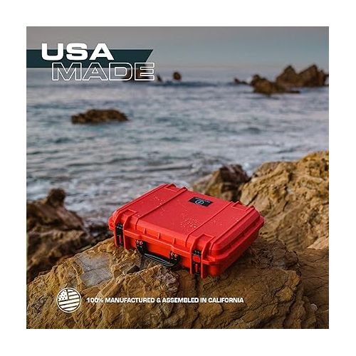  Seahorse 710 Heavy Duty Protective Dry Box Case With Accuform Foam - TSA Approved/Mil Spec / IP67 Waterproof/USA Made for Cameras, Firearms, Camping, Laptops, Consoles, VR