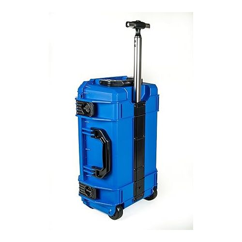  CVPKG Presents Blue Seahorse 830 case. with Wheels and Handle. with Foam.