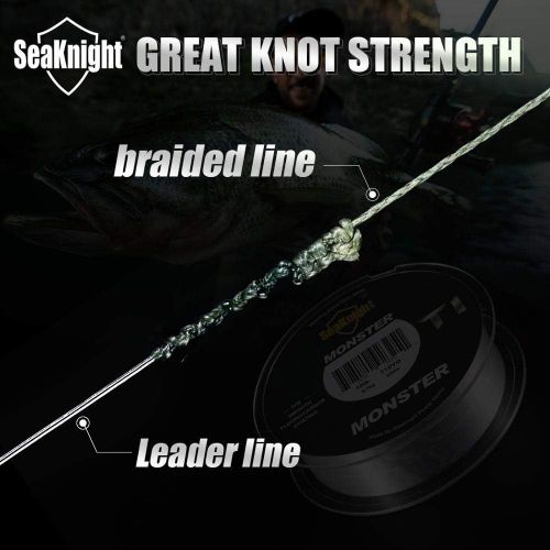  [아마존베스트]SeaKnight T1 Fluorocarbon Single String Fishing Line 100% Fluorocarbon 100m/111yds Monofilament Sinking Leader Line