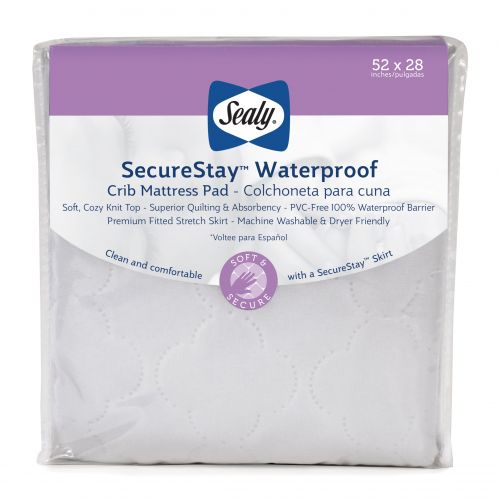 씰리 Sealy SecureStay Waterproof Crib Mattress Pad