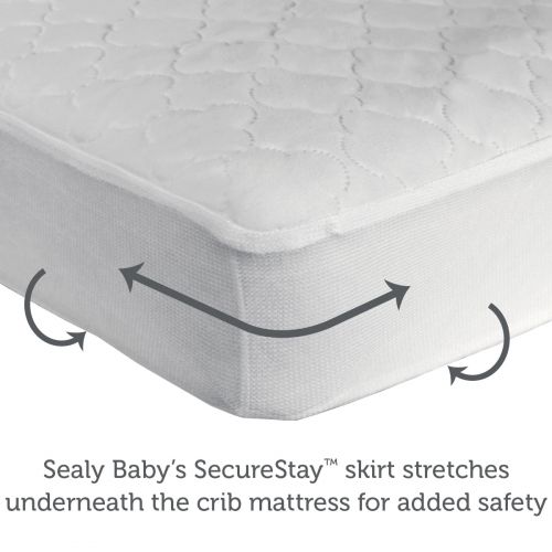 씰리 Sealy SecureStay Waterproof Crib Mattress Pad