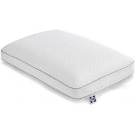 Sealy Essentials Memory Foam Bed Pillow for Pressure Relief, Adaptive Memory Foam Pillow with Washable Knit Cover, Standard, 24 x 16 in x 5 in,White