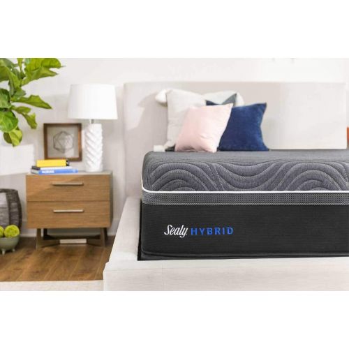 씰리 Sealy Posturepedic Hybrid Premium Silver Chill 14-Inch Plush Cooling Mattress, Queen, Made in USA, 10 Year Warranty