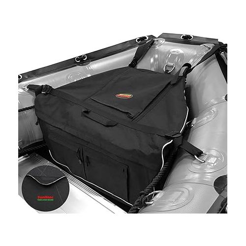  Seamax Sunlitec Front Accessory Storage Bow Bag for Inflatable Boat, with Reflective Line