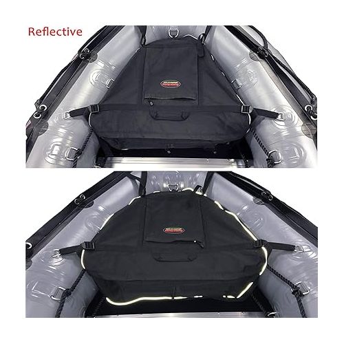  Seamax Sunlitec Front Accessory Storage Bow Bag for Inflatable Boat, with Reflective Line