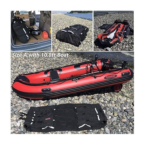  Seamax Foldable Inflatable Boat (Hull) Storage and Carrying Bag, with Sunlitec Fabric, Reflective Handles
