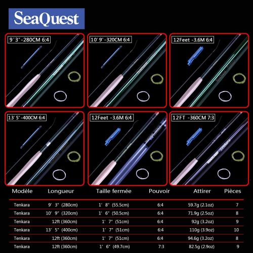  [아마존베스트]Seaquest Tenkara Rod Kit 6:4 7:3 95 109 12 135