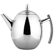 Seasaleshop 1.5L Teekanne edelstahl mit Siebeinsatz Kaffeekanne Kaffeekanne Teekanne mit sieb (Silber)