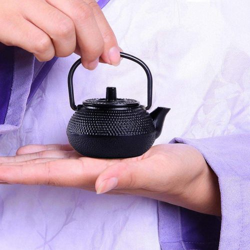  Seasaleshop Teekanne mit Infuser, Teekessel Gusseisen Teekanne Infuser Siebsatz chinesisches Blattmuster mit Edelstahlfilter.