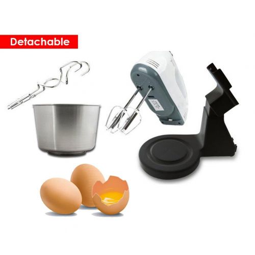  Seasaleshop Seas Ale Shop 【 Upgraded Version 】 Hand Egg Stirrer Eggbeater Table with Stainless Steel Top, Automatic Mini Electric Mixer Whisk with Egg/