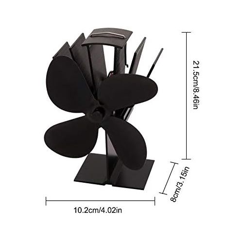  Seasaleshop Stromloser Ventilator Fuer Kamin Holzoefen OEfen, Stromloser Ventilator Fuer Kaminoefen Leiser Betrieb Fuer Holz/Holzofen/Feuer.