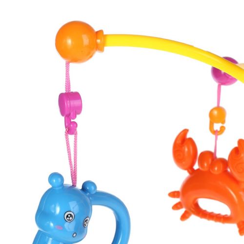  Seaskyer Baby Bed Bell Toys Crib Mobile Musical, Plastic Hanging Rattles with Lights and Music, Baby...