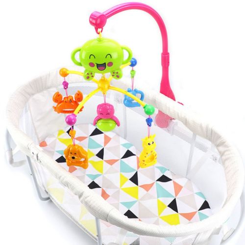  Seaskyer Baby Bed Bell Toys Crib Mobile Musical, Plastic Hanging Rattles with Lights and Music, Baby...