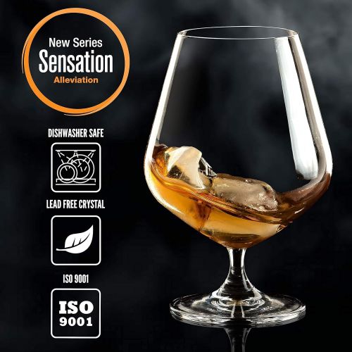  [아마존베스트]Season STORY Large Brandy Snifters Cognac Glass Set of 2 - 22oz LEAD FREE CRYSTAL Giant Snifter Stemmed Liquor Glasses for Drinking White Hennessy Drink Ararat brandy Extra Bourbon
